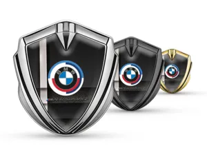 BMW Emblema Fender Badge Finitura Lussuosa Inox